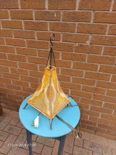 Vintage moroccan leather table - moroccan,