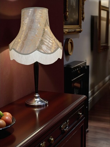 Silver moroccan fabric table - silver,
