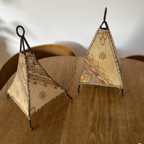 Vintage moroccan henna lamp - vintage,