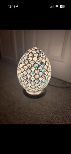 Febland mosaic glass egg table - glass,