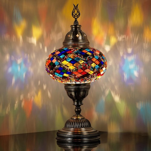 Portable moroccan mosaic lamp - mosaic,